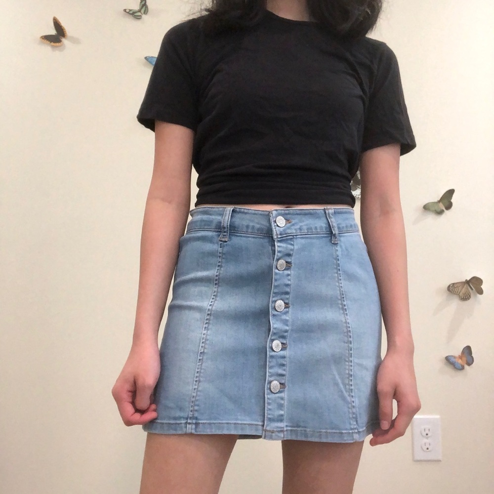 Light Wash Denim Skirt